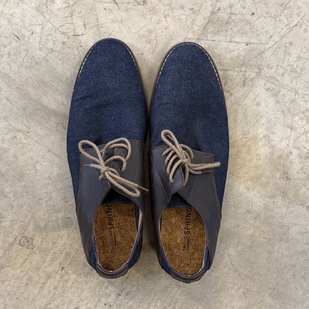 Call It Spring Men's Blue and Gray Chukka Boots